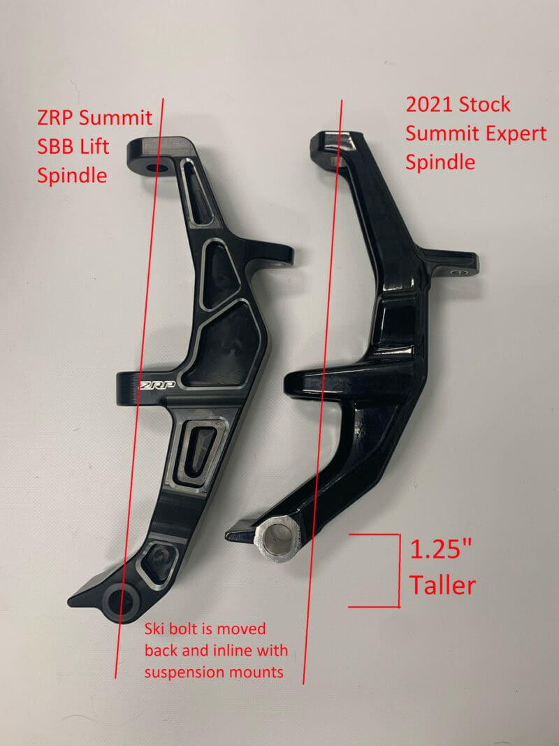 ZRP Summit 1.25" Lift 0.5" offset SBB Spindle Set - Image 5